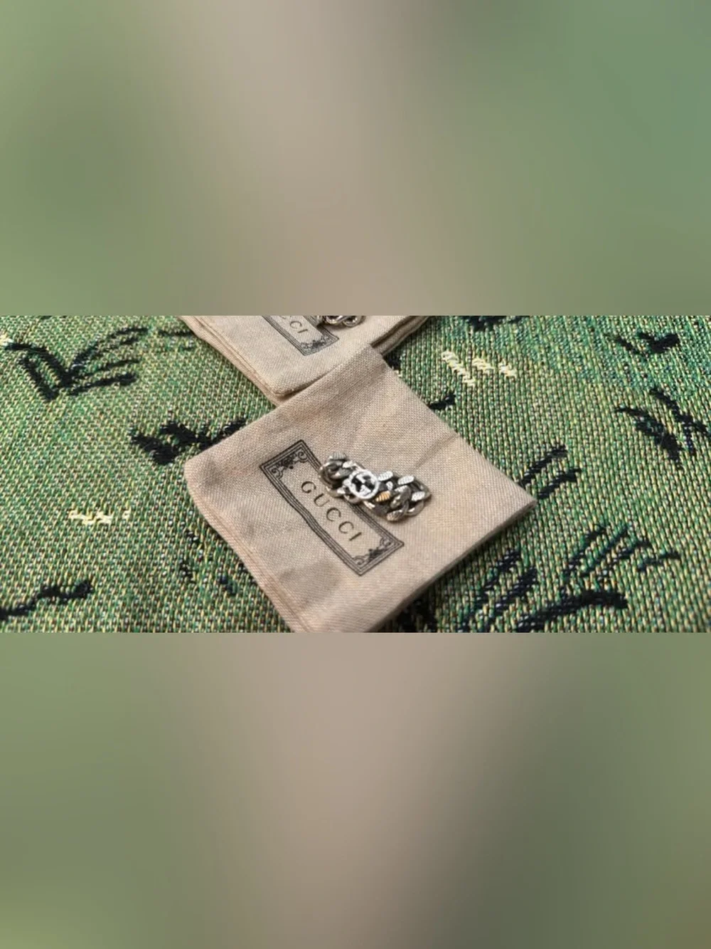 Authentic Gucci Interlocking G Gourmette Chain Ring – Size S